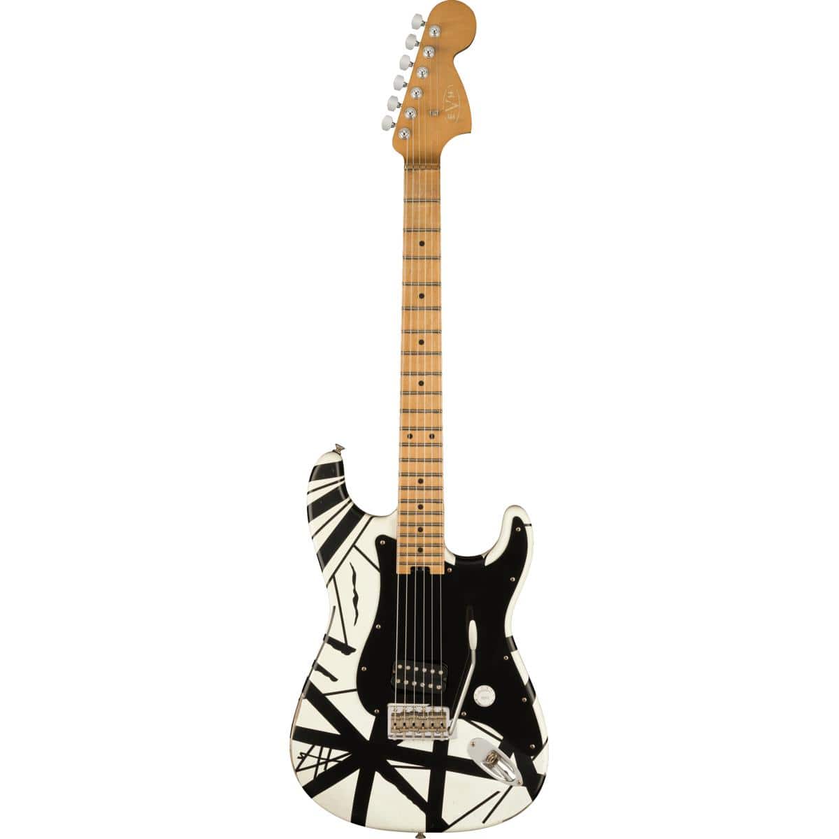 EVH - Striped Series '78 Eruption Electric Guitar, White with Black Stripes Relic price history on PriceWatchPro