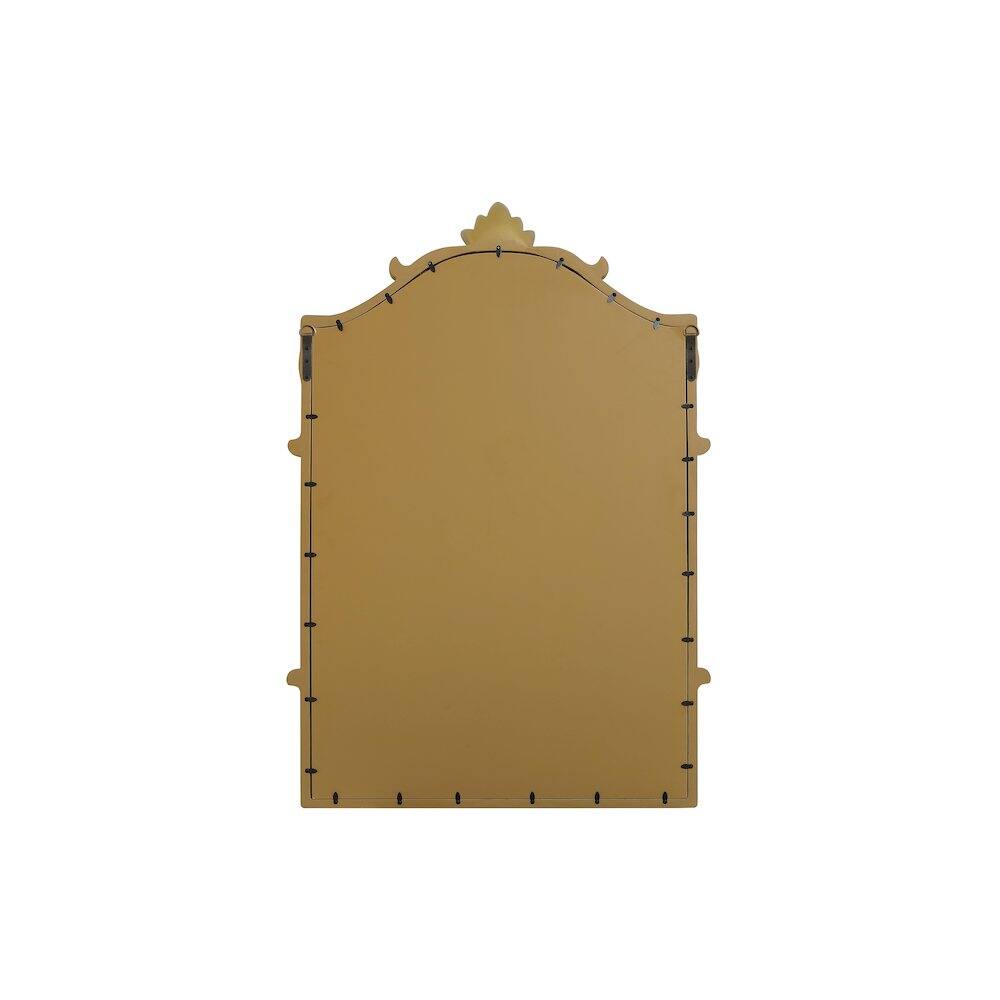 Angle. Elegant Kitchen and Bath - Madeline 28.5X42 Traditional Mirror In Gold Leaf - Gold Leaf.