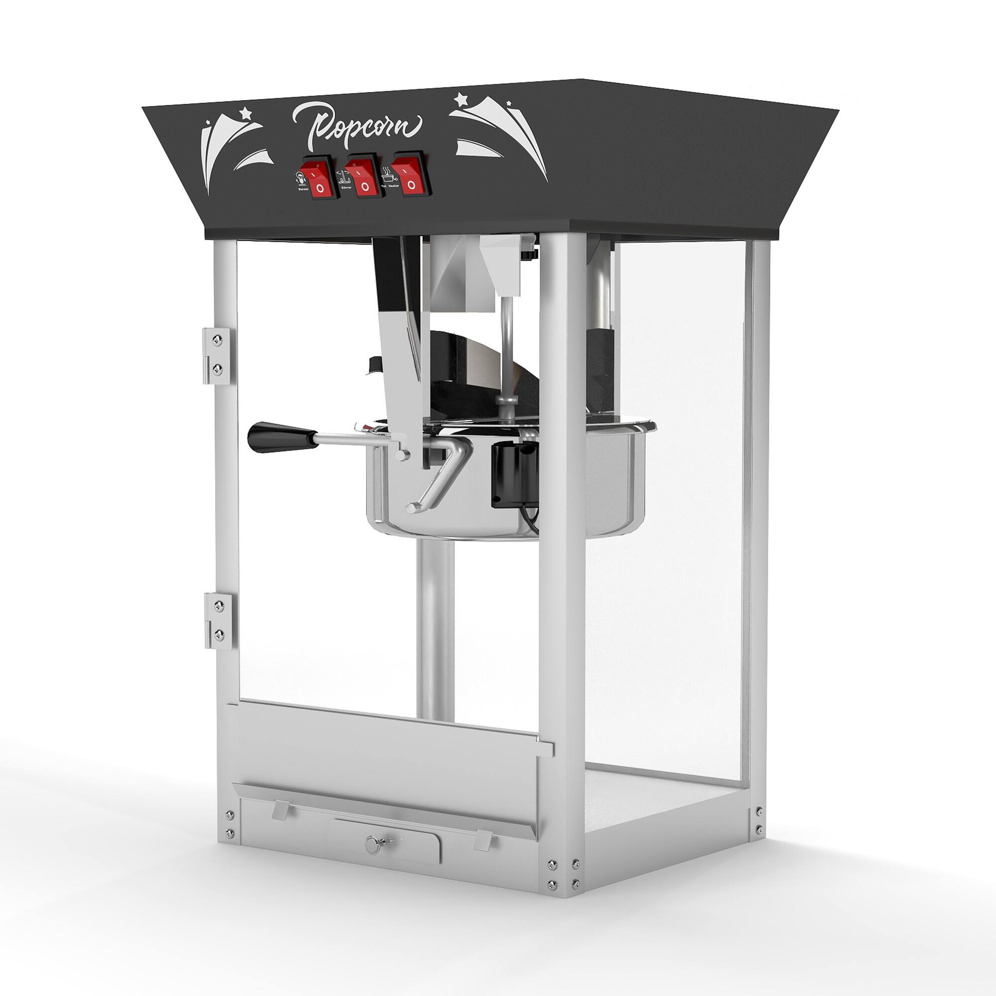 Alt View 6. GOODSILO - Commercial Popcorn Maker Machine, 12 Oz Kettle, Stainless Steel, Tempered Glass, 850W Countertop Popper - Black.