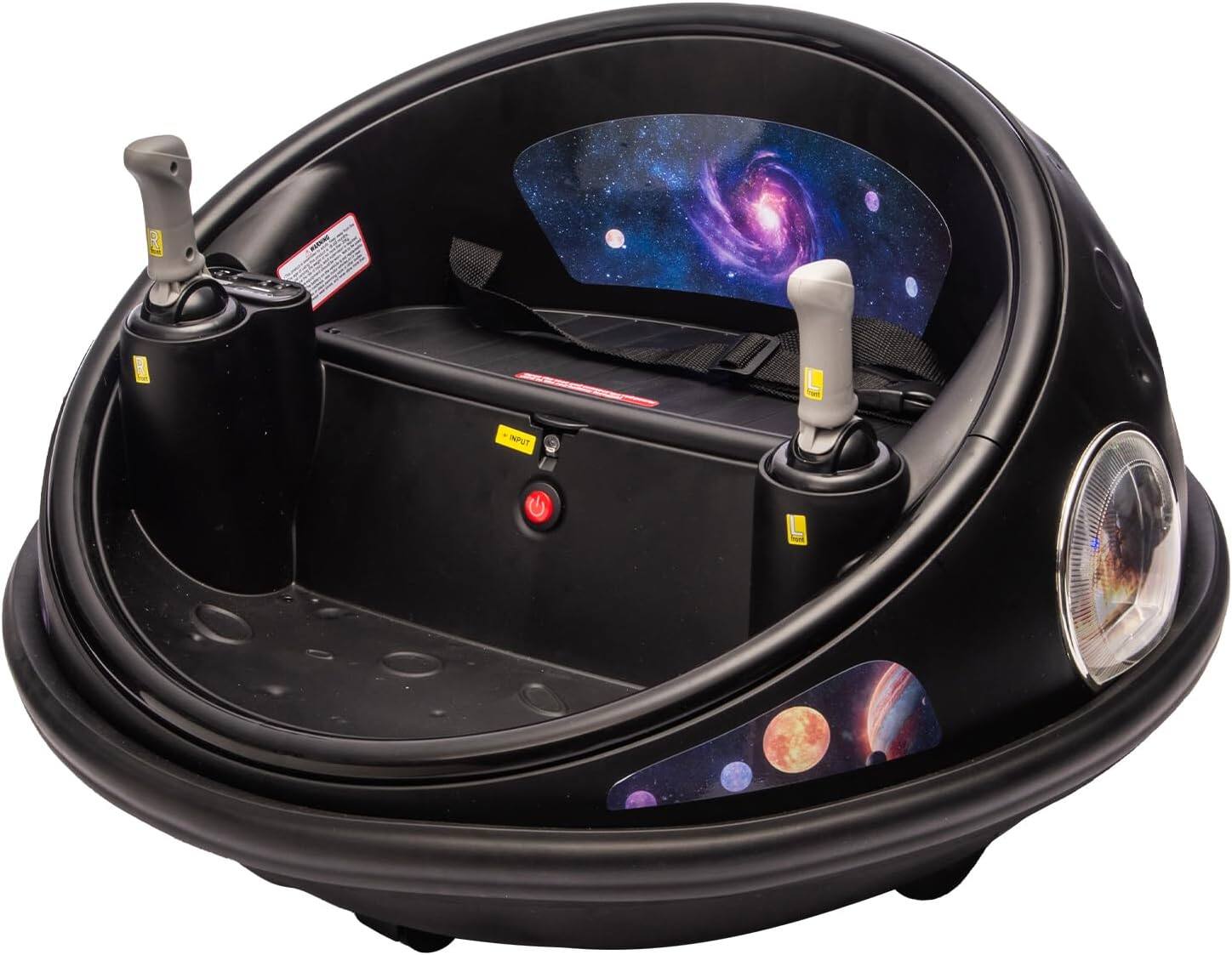 Front. Homhougo - 12V Kids Electric Bumper Car with Parent Remote Control, 360° Spinning & Music, 2 Speed Modes, Safety Belt.