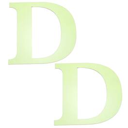 Unique Bargains - 2pcs 3D 5.9" Letter D Mirror Wall Sticker, Self-Adhesive Glow in the Dark for DIY Party Wedding Room Decoration - Green