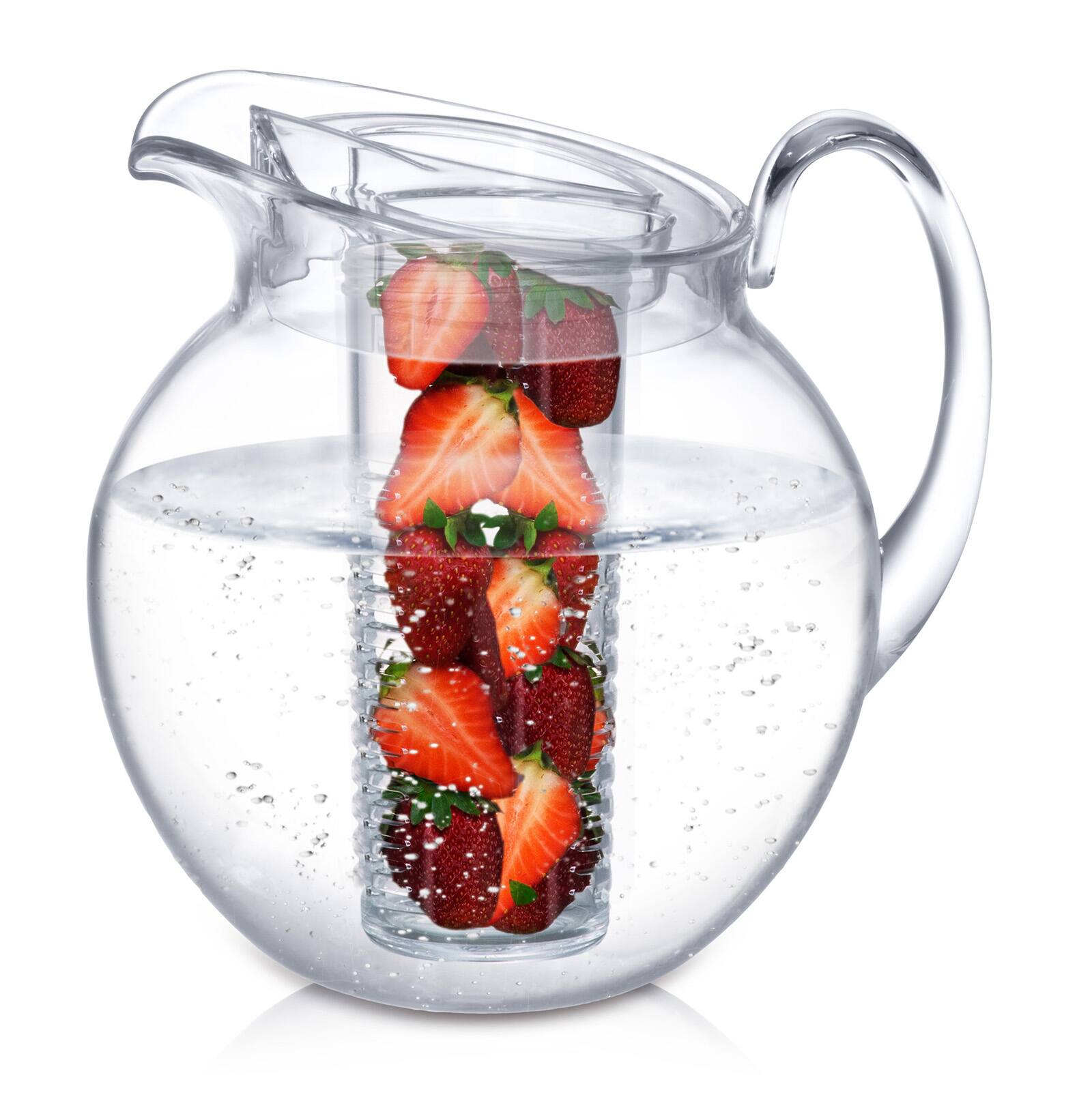 Front. Prodyne - Big Fruit Infusion Pitcher, 3.5 Quarts - Clear.