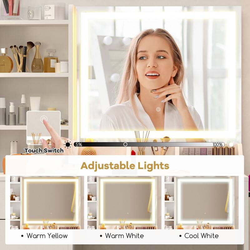 Touch Switch  
5%  
Adjustable Lights  
Warm Yellow  
Warm White  
Cool White