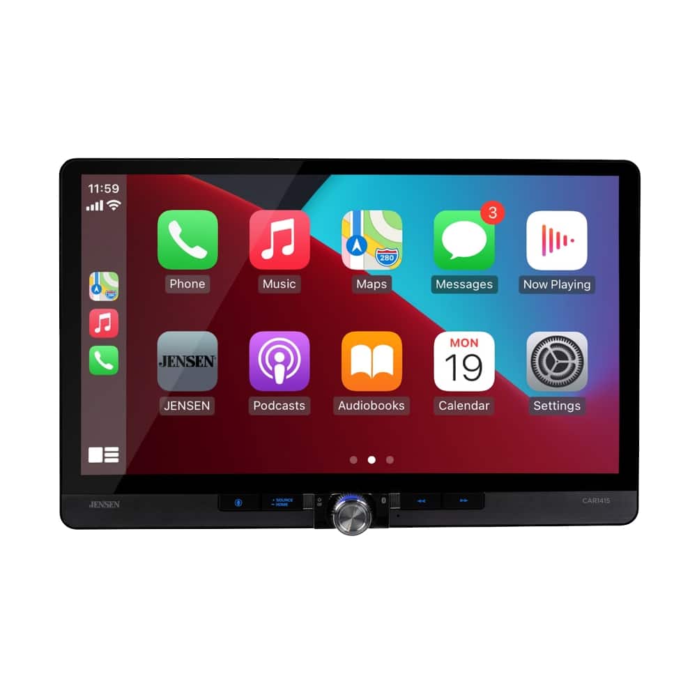 Jensen - CAR1415 14" 1-DIN/2-DIN Multimedia Receiver with CarPlay and Android Auto