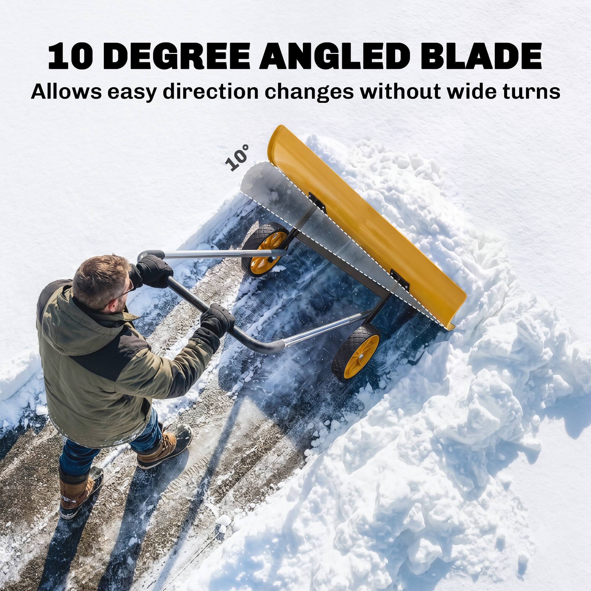 10 DEGREE ANGLED BLADE  
Allows easy direction changes without wide turns