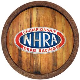 The Fan-Brand - NHRA Championship Drag Racing 20.25'' Distressed Faux Barrel Top Sign - Multicolor