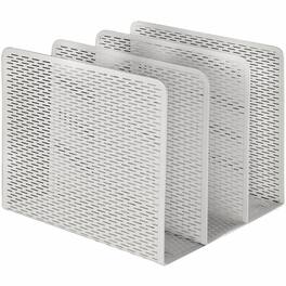 Artistic - Urban Coll. Metal File Sorter 3 Compartment 7.25 x 8 x 8 Desktop Scratch Resistant Reinforced Rounded Edge - White