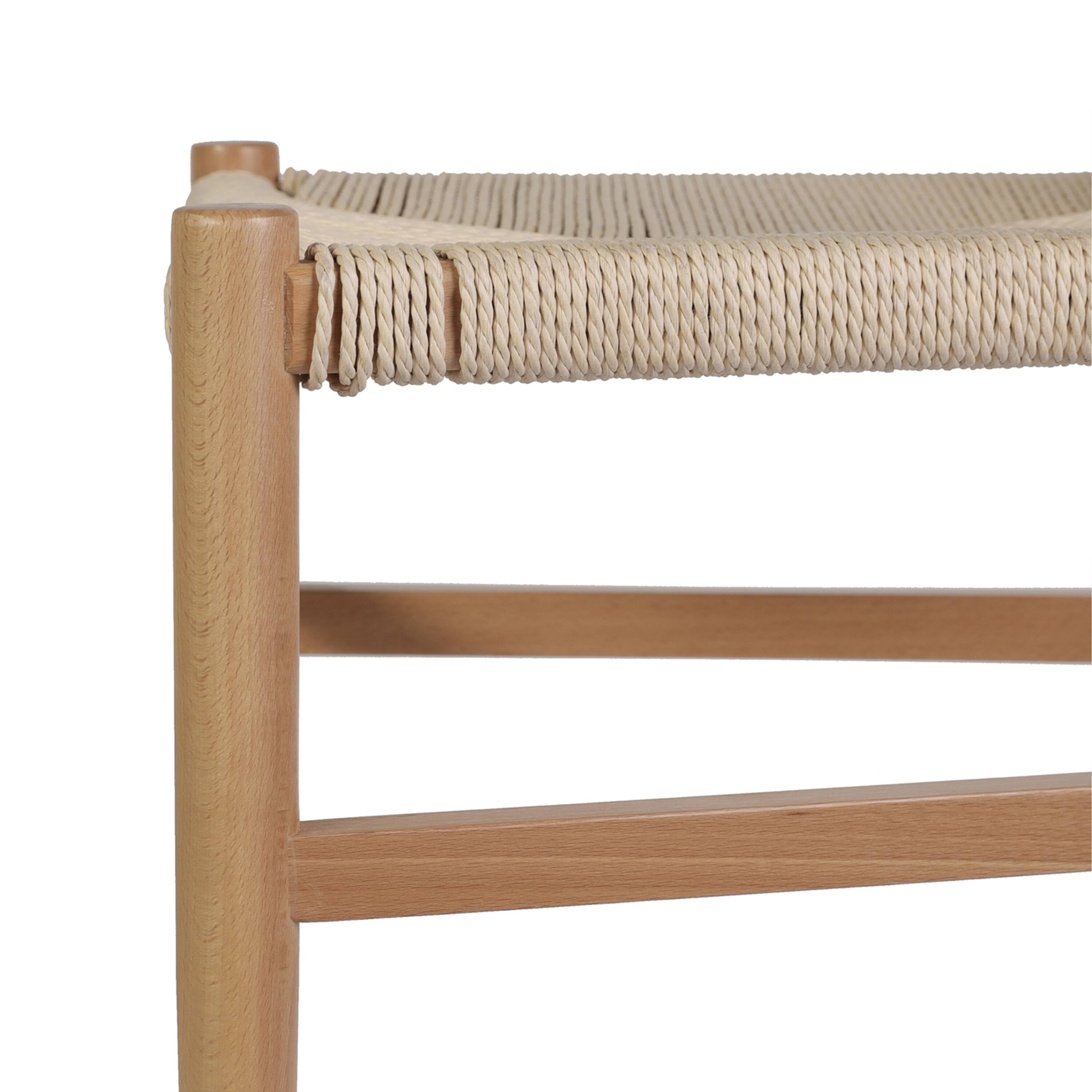 Alt View 10. Emma + Oliver - Devine Y-Back Style Wooden Dining Chair with Kraft Paper Rope Seat, Stackable Design - Oak Frame/Natural Seat.