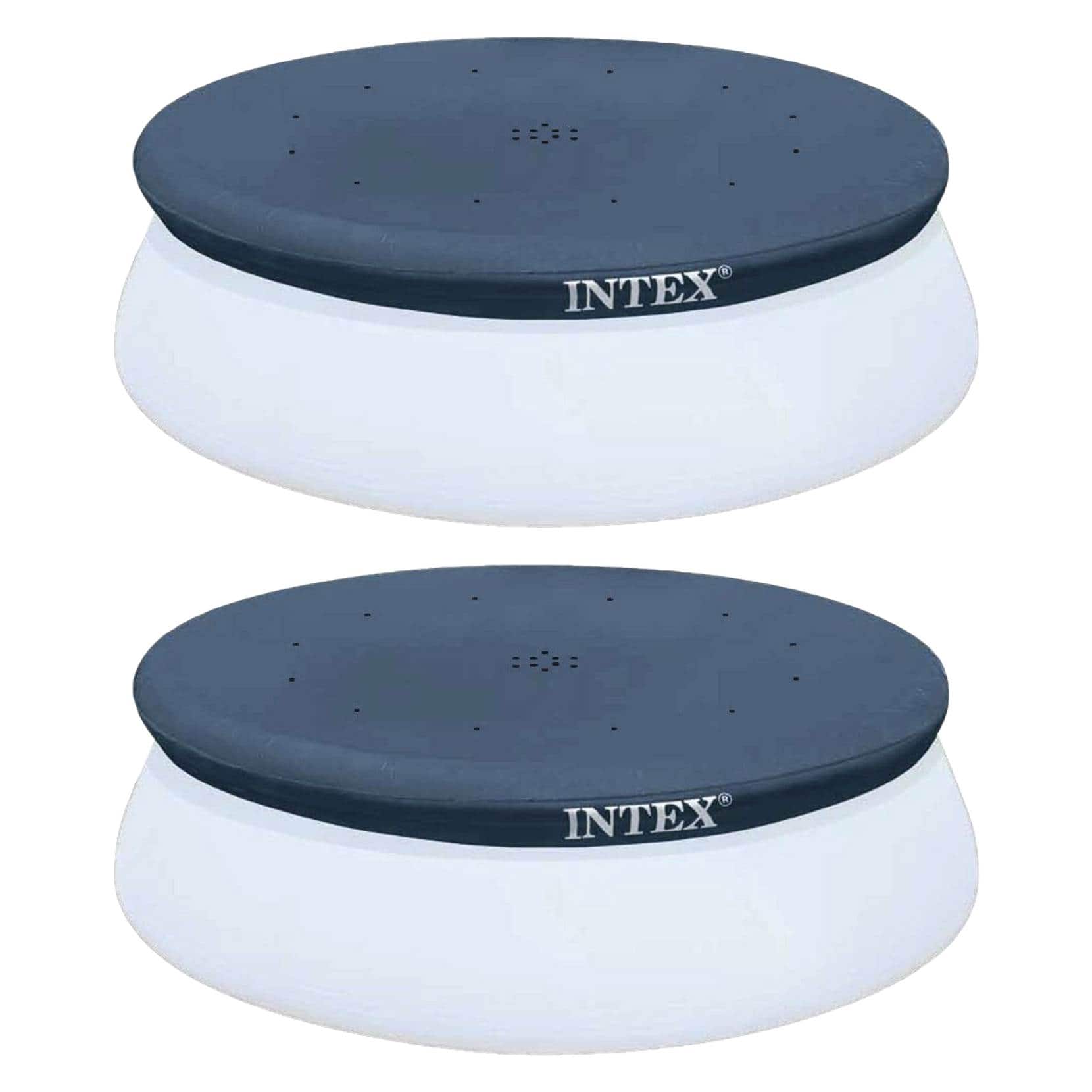Intex - 10 Foot Easy Set Above Ground Swimming Pool Debris Round Cover  (2 Pack)
