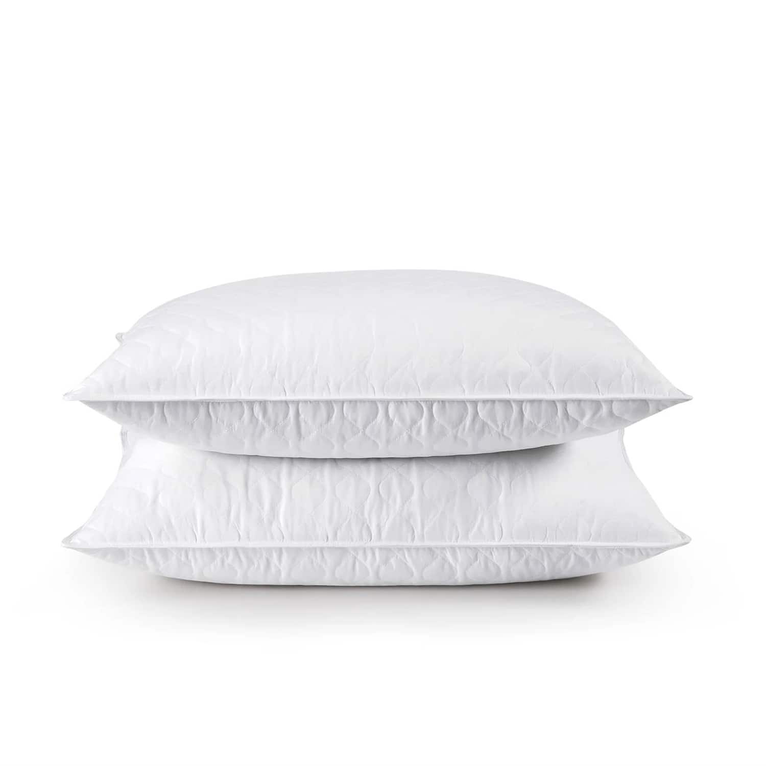 Hivvago - Set of 2 Machine Washable Down Feather Blend Pillow in King size - White