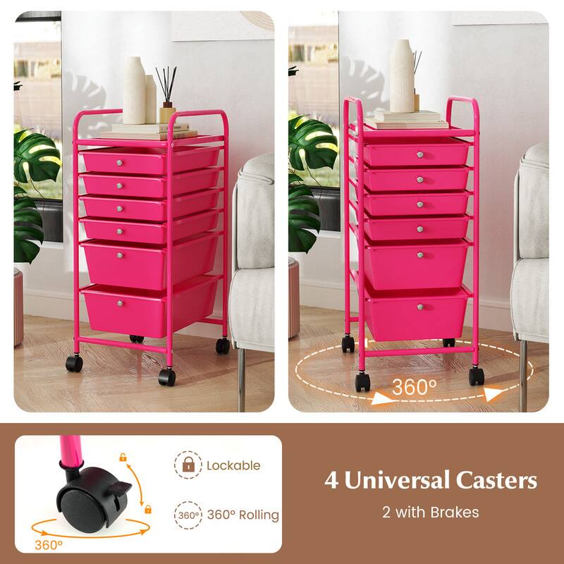 360° Lockable 360° Rolling 4 Universal Casters 2 with Brakes