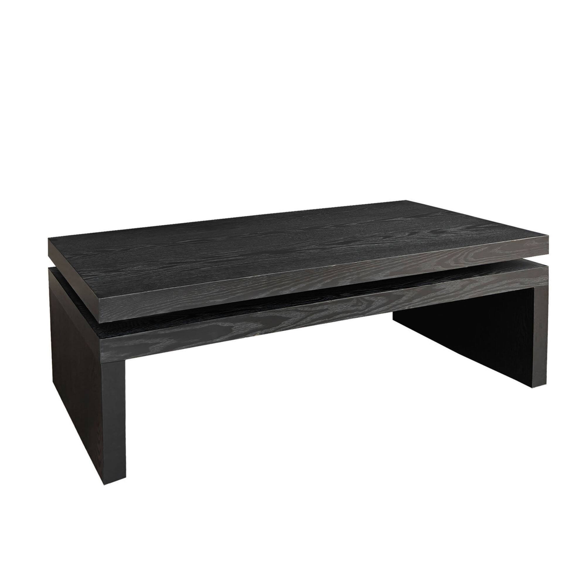 Alt View 1. GOODSILO - Contemporary Floating Top Coffee Table with Sleek Design for Modern Living Rooms - Antique Black.