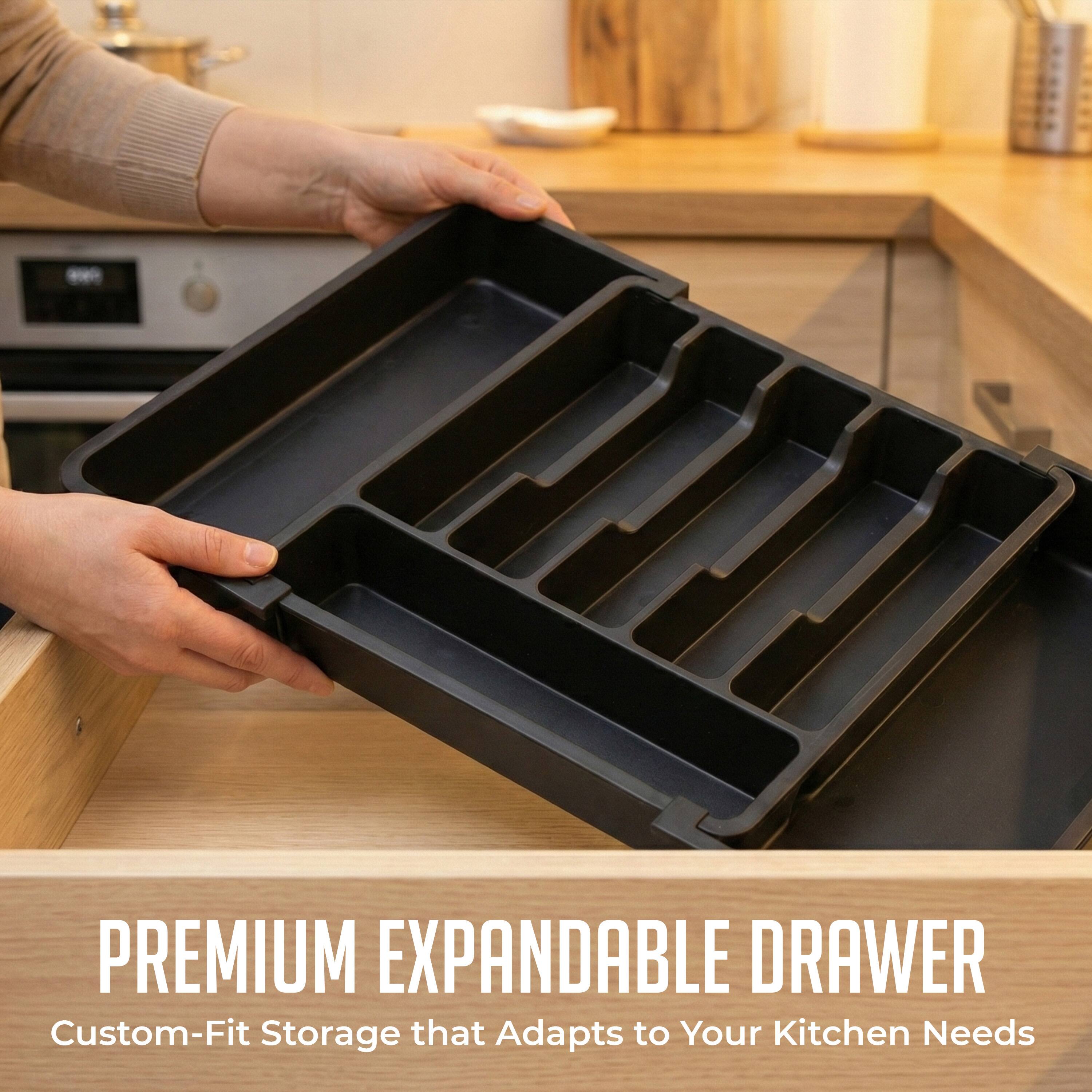 PREMIUM EXPANDABLE DRAWER  
Custom-Fit Storage that Adapts to Your Kitchen Needs