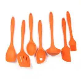 Chef Craft - 7 Piece Premium Silicone Kitchen Tool and Utensil Set - Orange