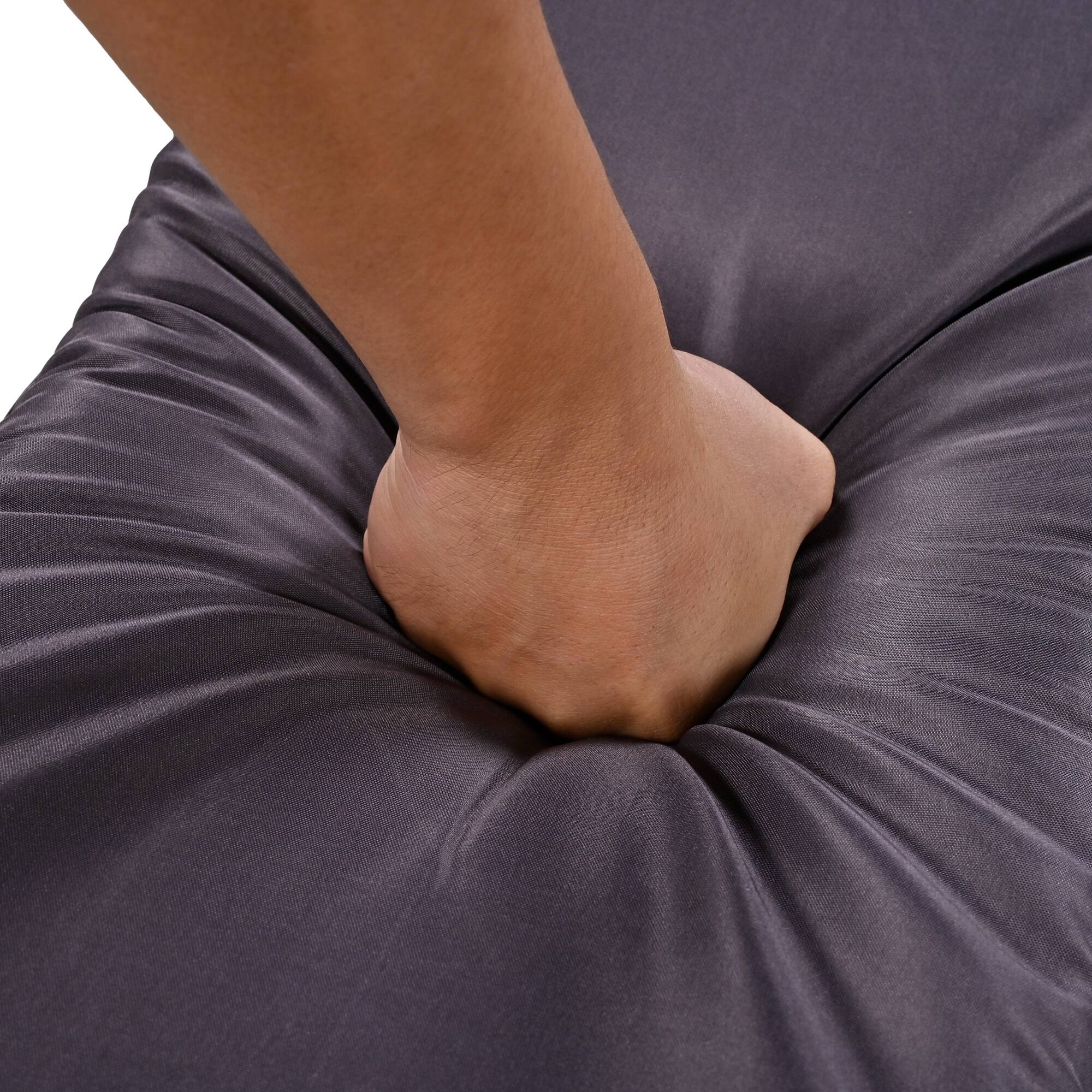 Alt View 9. Siljoy - 2-in-1 Convertible 57.1" Patio Loveseat Bench Table, 4-Seat & 1 Table, for Garden/Lawn/Patio - Gray.