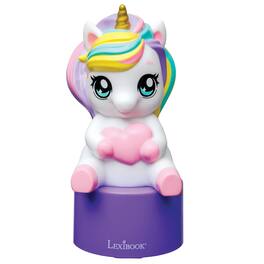 Lexibook - Unicorn, nightlight Bluetooth speaker with colour changing LED light, auto shut off timer, portable rechargeable battery
