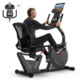 HARISON - Semi Commercial Magnetic Recumbent Exercise Bike 450LB Capacity for Seniors Adults (B51Aeco) - Black