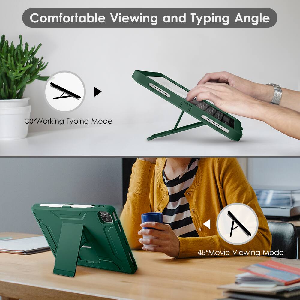 Comfortable Viewing and Typing Angle

30° Working Typing Mode

45° Movie Viewing Mode