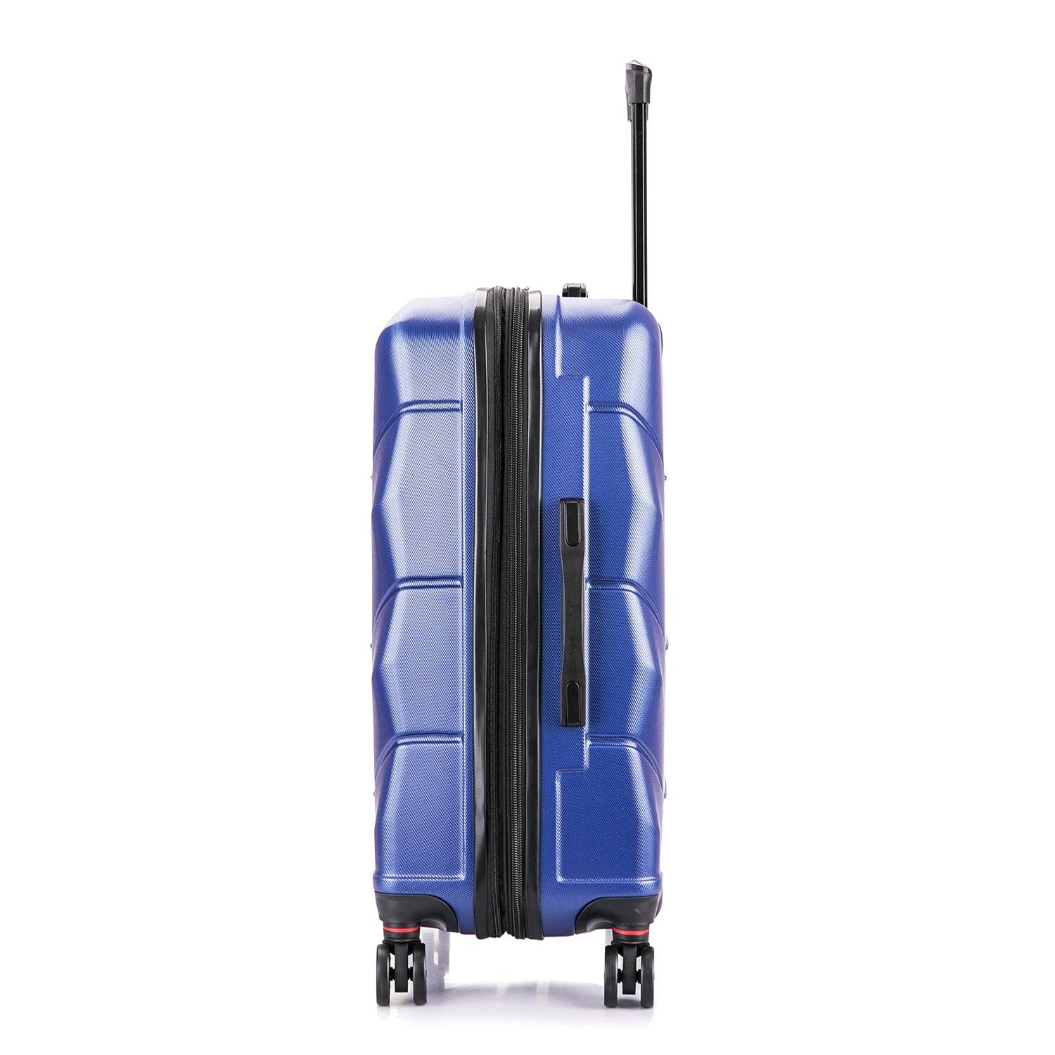 Alt View 1. DUKAP - Zonix Lightweight Hardside Spinner Luggage 26" Luggage - BLUE.