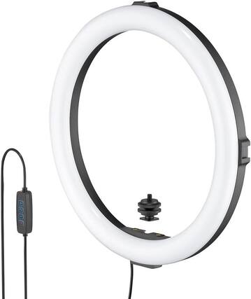 Front. Schertz - Beamo 12" LED Ring Light – 3 Modes, 10 Brightness Levels for Phone, Camera, Vlogging, Makeup & Streaming.