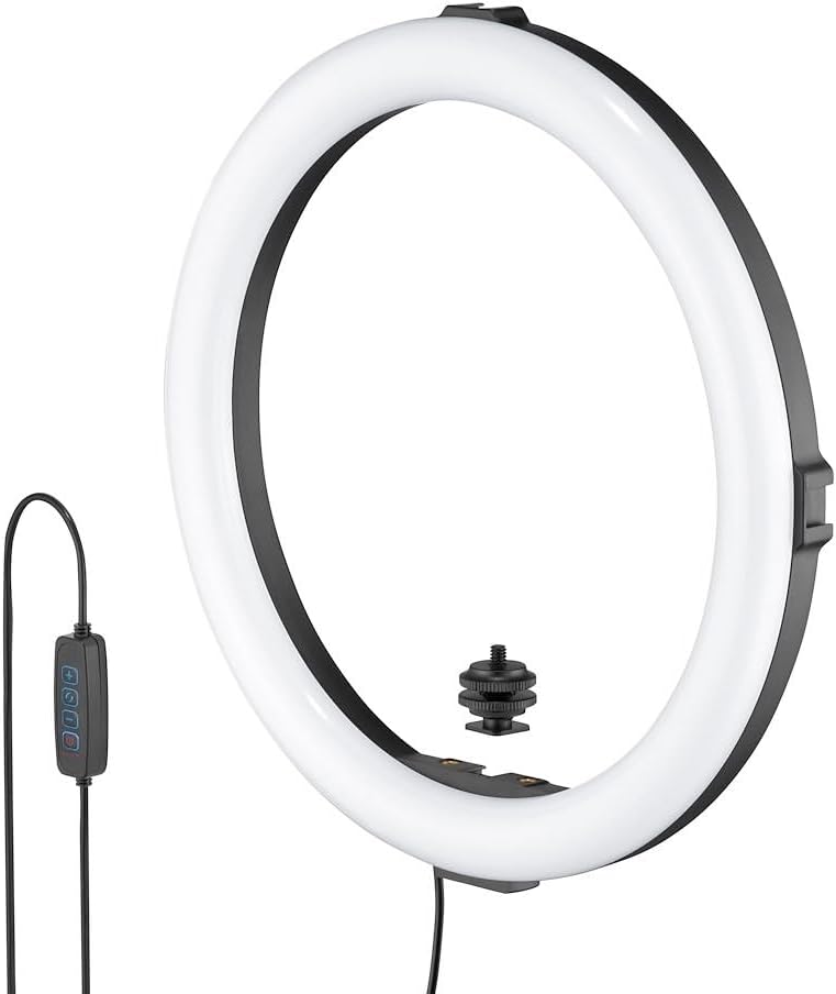 Front. Schertz - Beamo 12" LED Ring Light – 3 Modes, 10 Brightness Levels for Phone, Camera, Vlogging, Makeup & Streaming.
