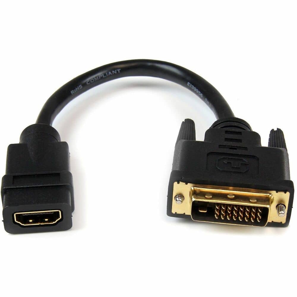 StarTech.com - 8in HDMI¬® to DVI-D Video Cable Adapter - HDMI Female to DVI Male