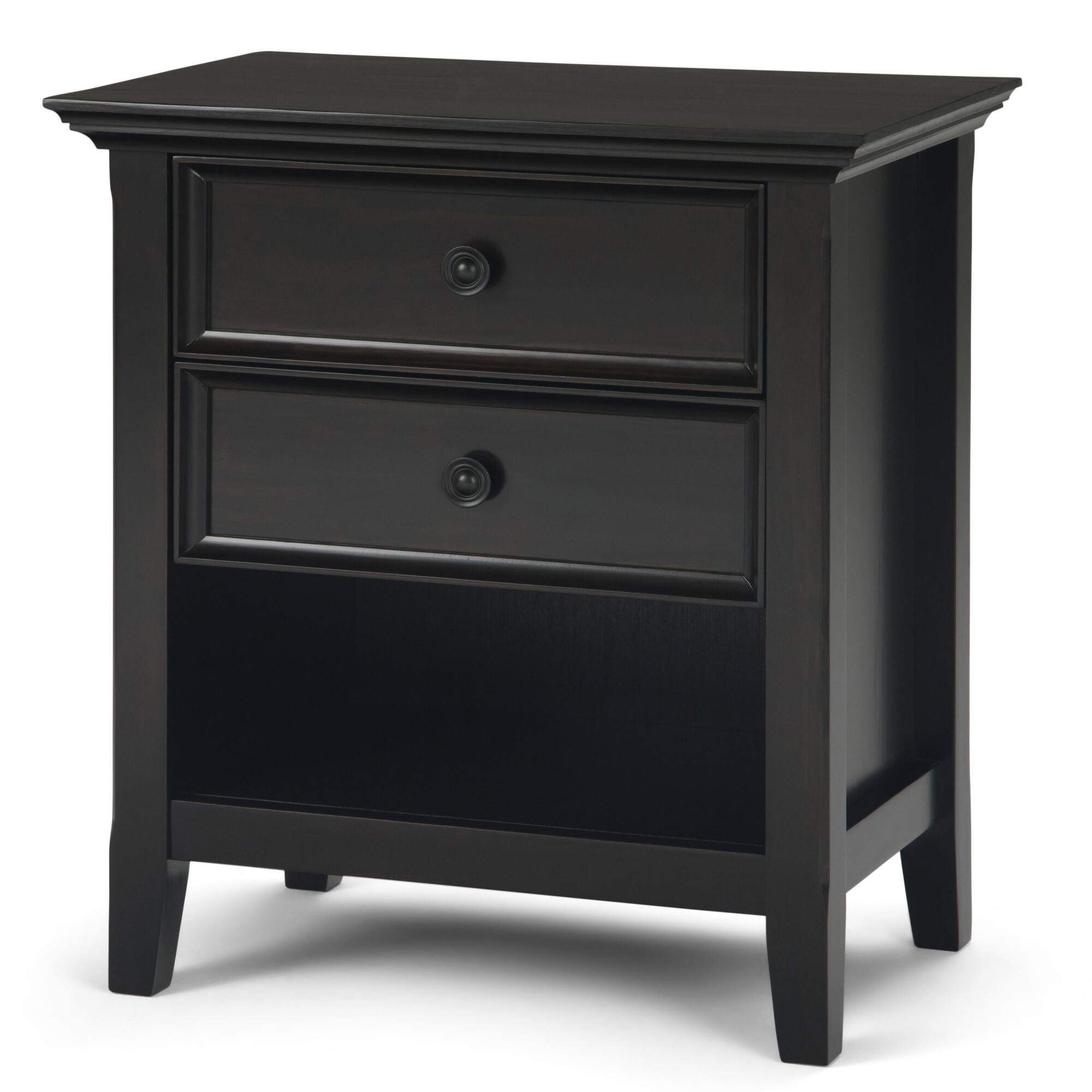 Angle. Simpli Home - Amherst Bedside Table - Hickory Brown.