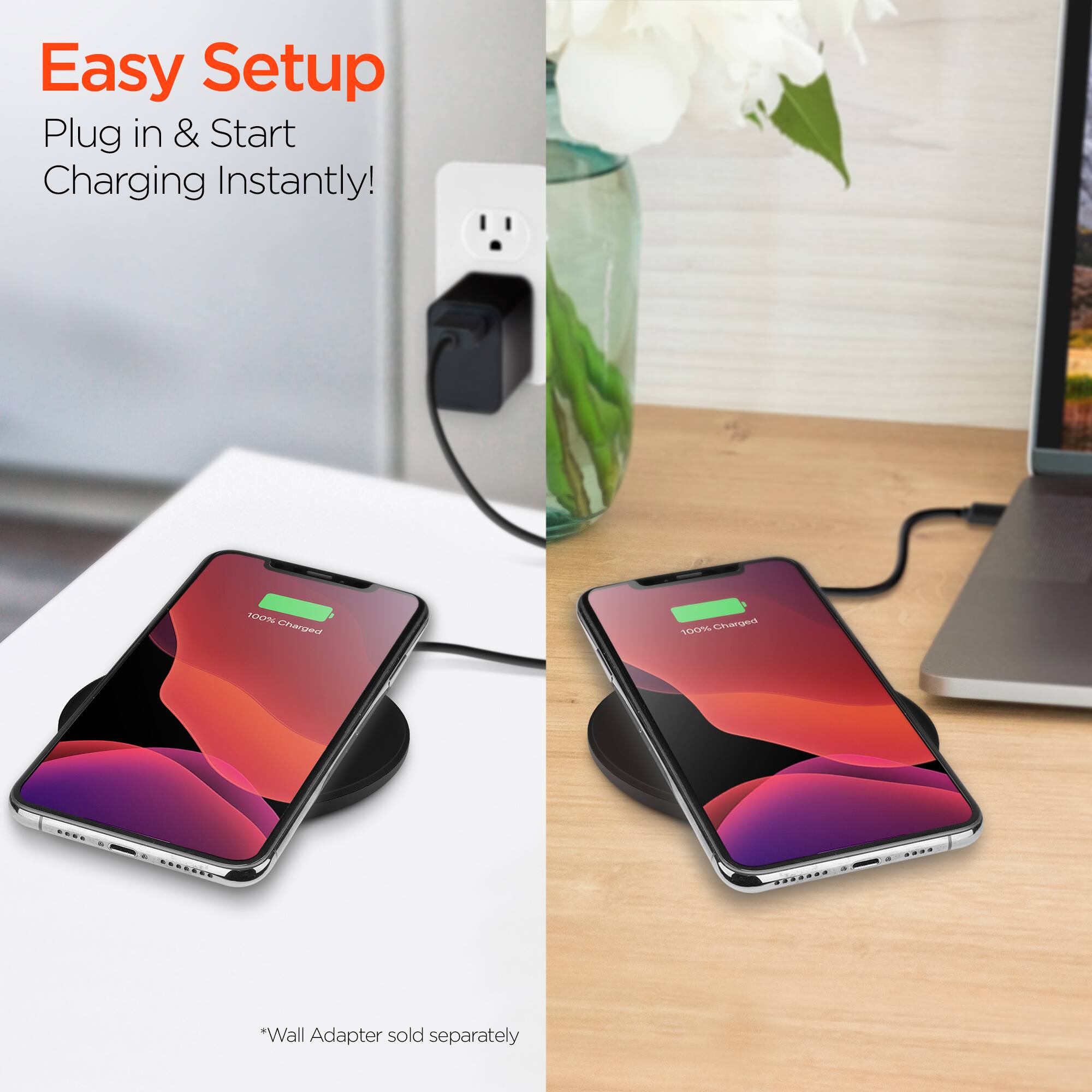Easy Setup  
Plug in & Start Charging Instantly!  

AUA Chanaed 12 Charger  
*Wall Adapter sold separately