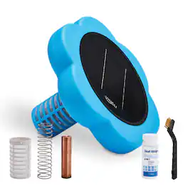 Winado - Copper Solar Pool Lonizer Cleaner, Maintain Pool Water Clarity with Less Reliance on Chlorine for Indoor Outdoor Pools - Blue