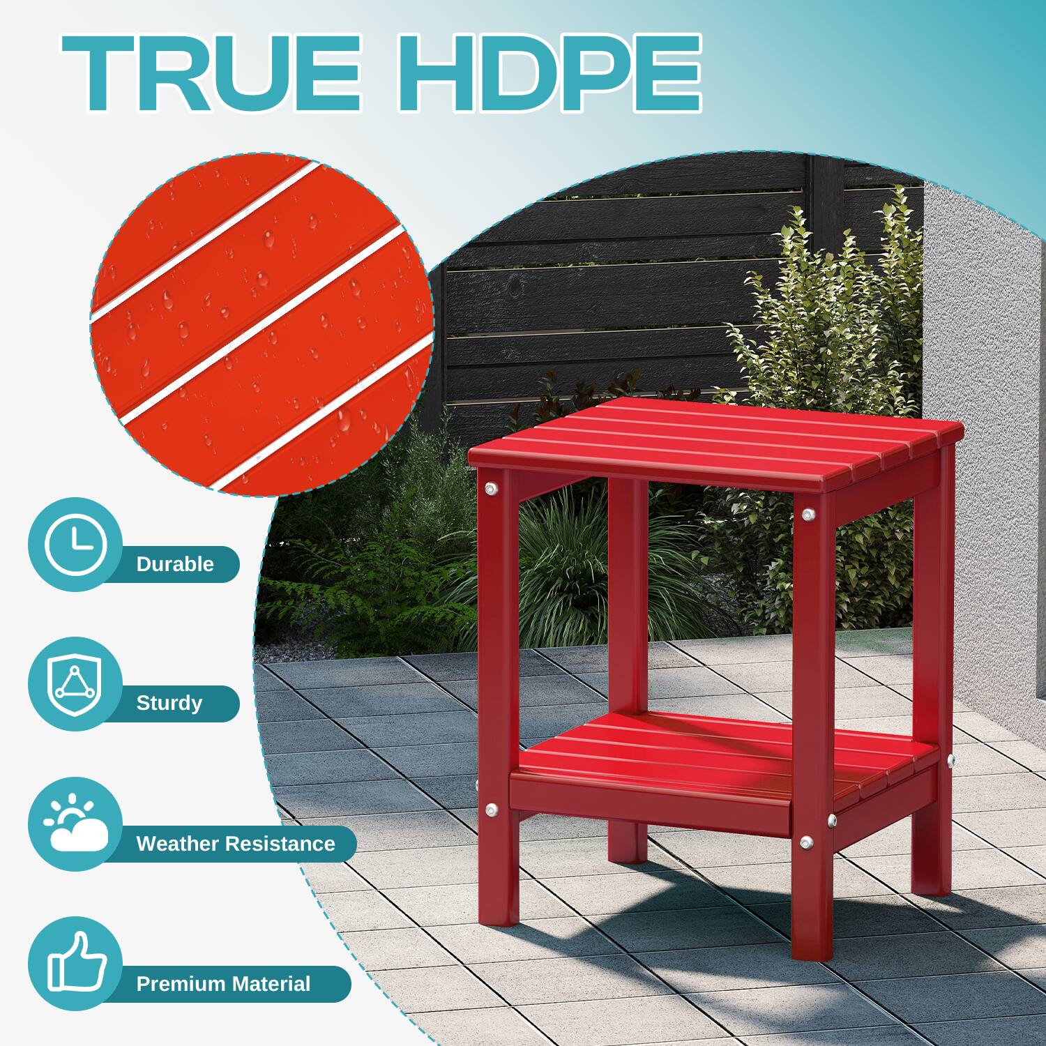TRUE HDPE

- Durable
- Sturdy
- Weather Resistance
- Premium Material