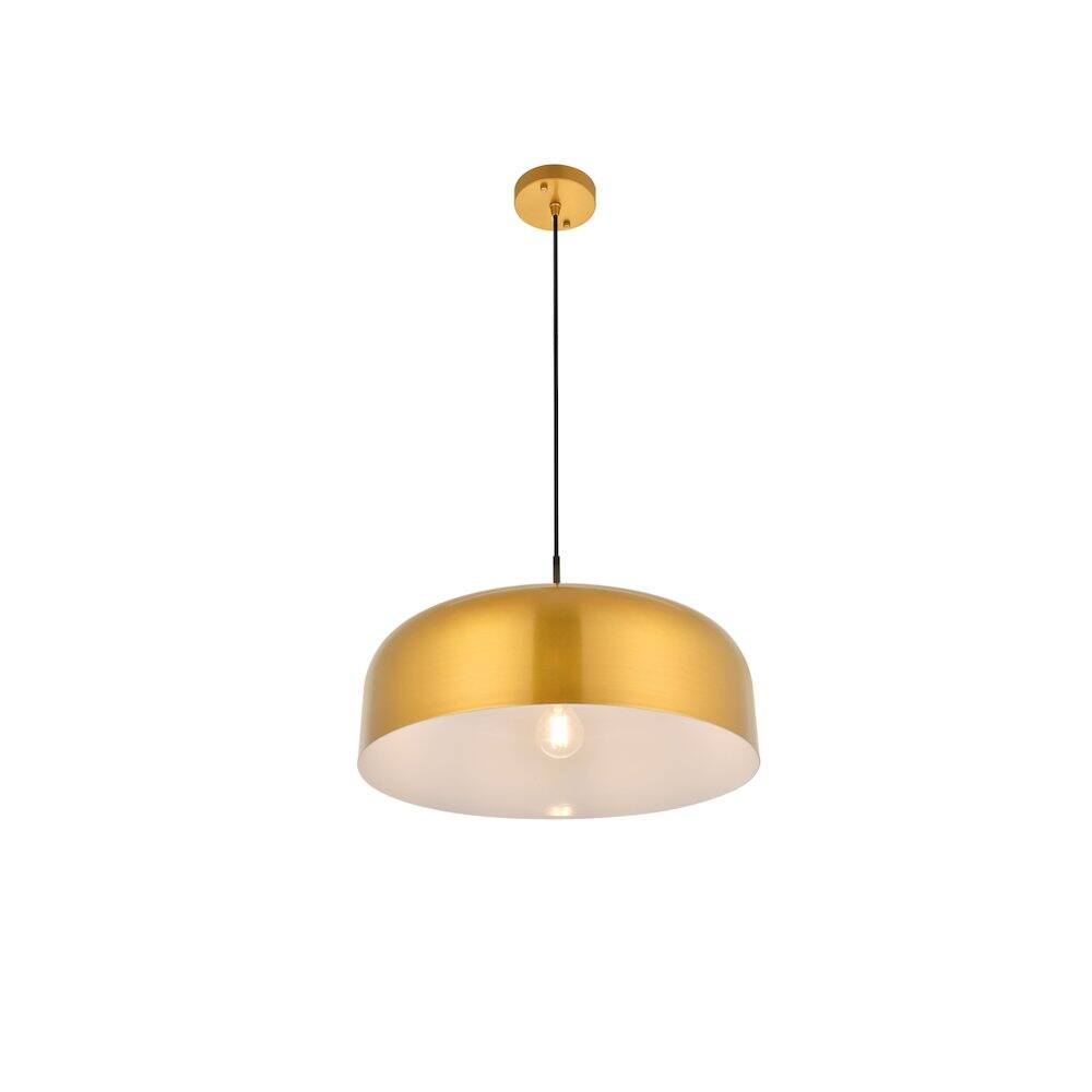 Alt View 4. Living District - Etude 1 Light Satin Gold And Black Pendant - Satin Gold And Black.