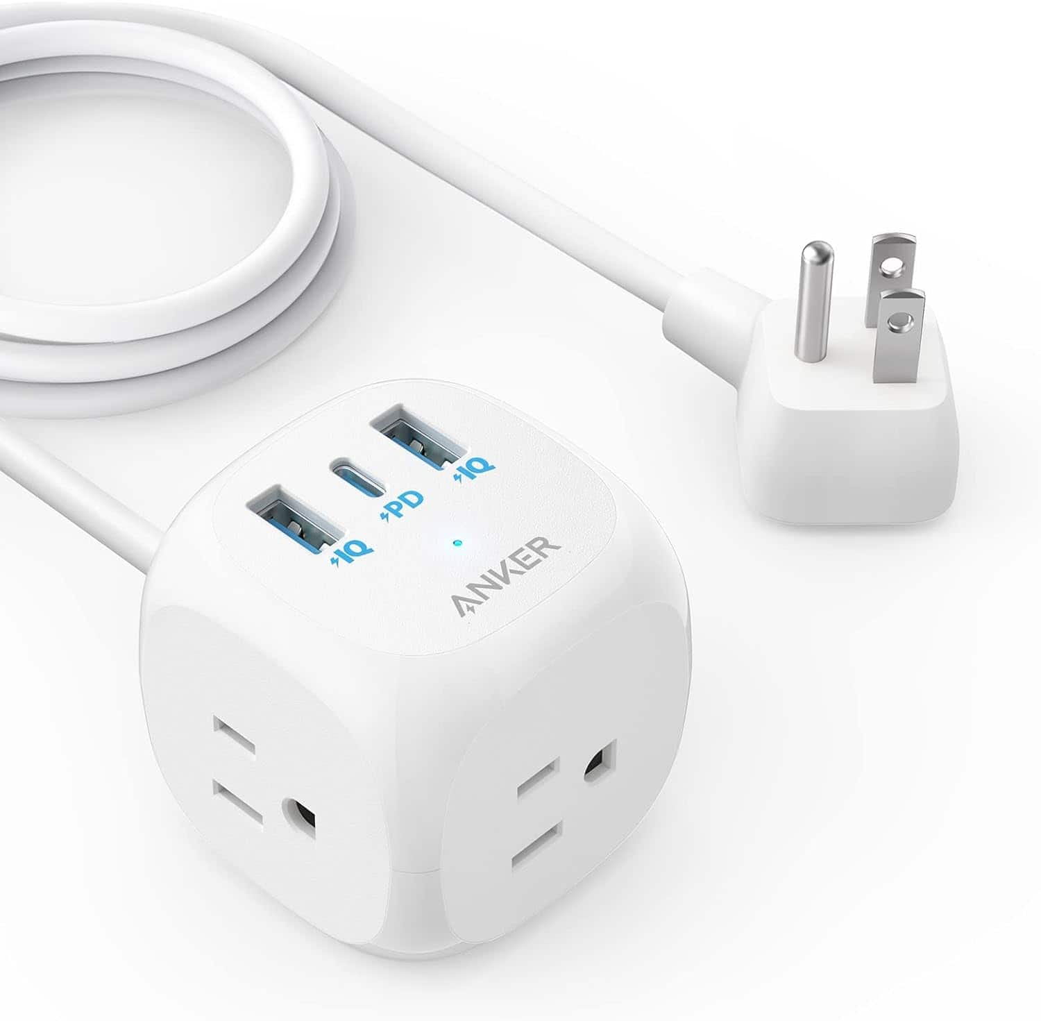 Anker - 321 Power Strip with 20W USB C - White