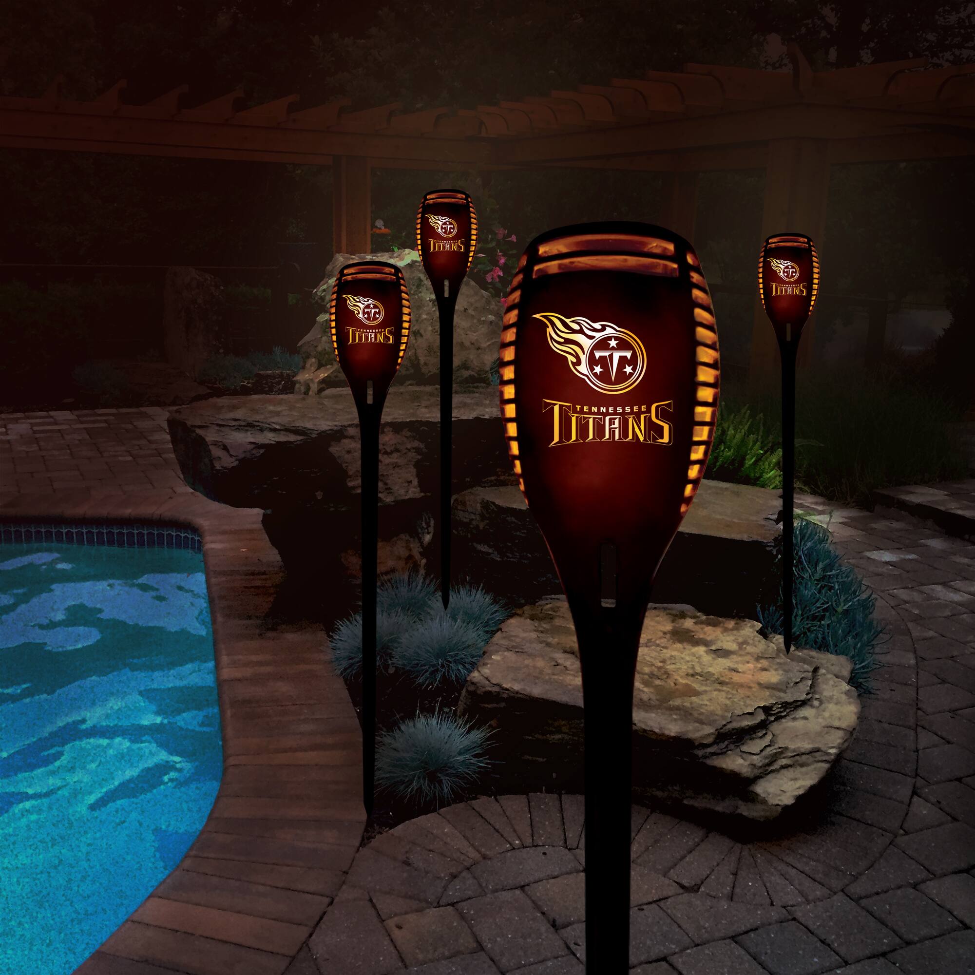 Sporticulture Tennessee Titans LED Solar Torch Multicolor - Best Buy