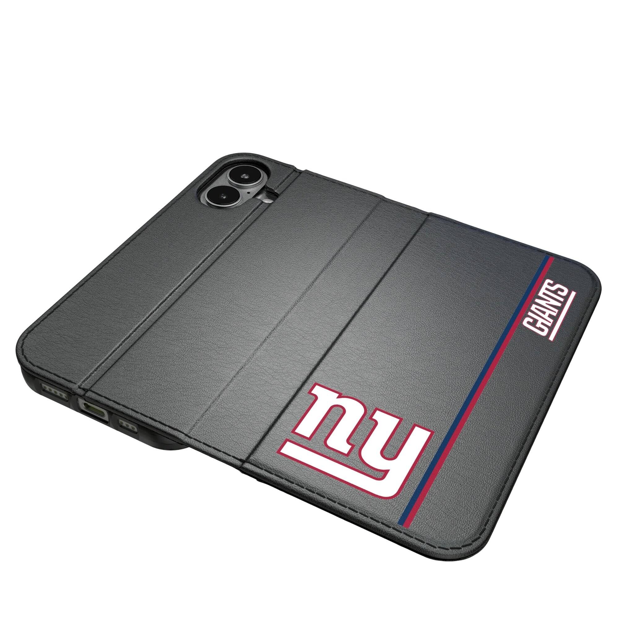 Alt View 3. Keyscaper - New York Giants iPhone Folio 2.0 Case - 17 Pro Max - Black.