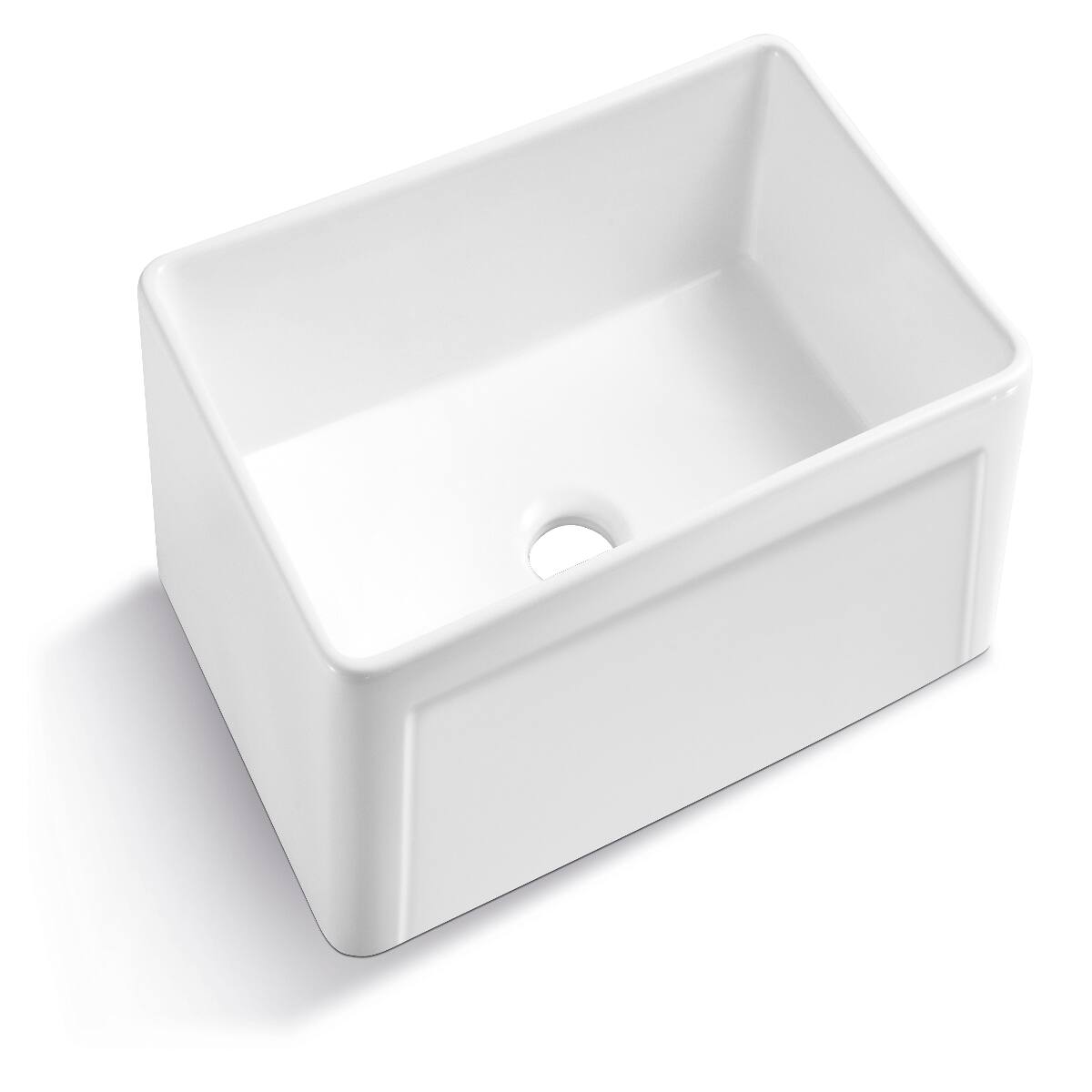 Alt View 3. Ropilly - Ropilly 30 x 20 Inch Ceramic Farmhouse Sink, White Single Bowl Apron Front Kitchen Sink - White.