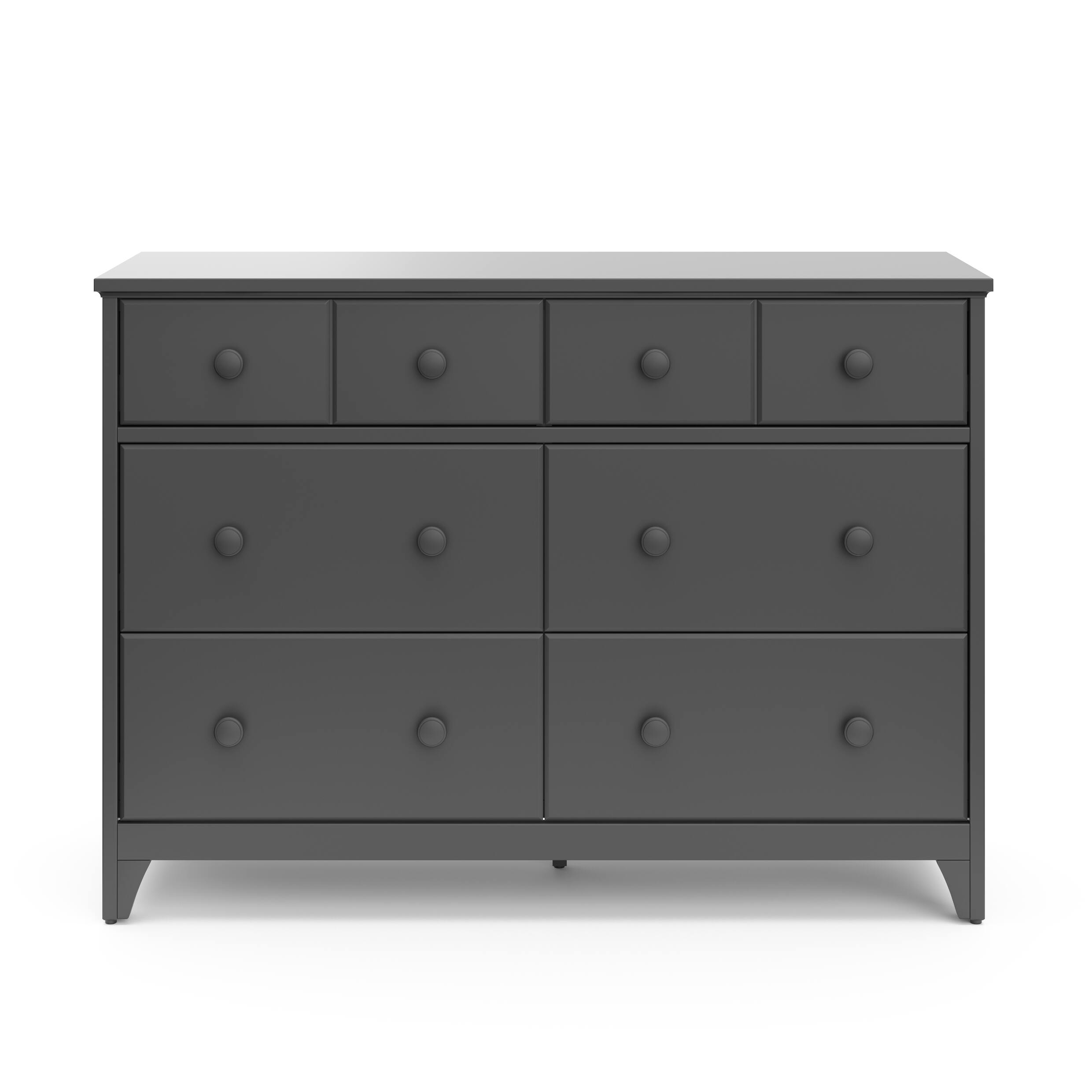 Alt View 11. Storkcraft - Moss 6 Drawer Double Dresser - Gray.