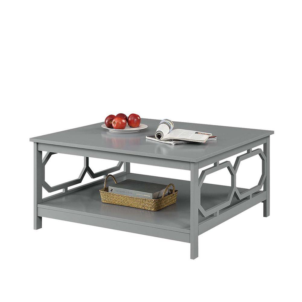 Angle. Convenience Concepts - Omega Square 36" Coffee Table - Gray.