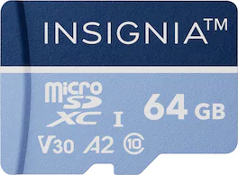Insignia™ - 64GB microSDXC UHS-I Memory Card, Read Speed Up to 200MB/s