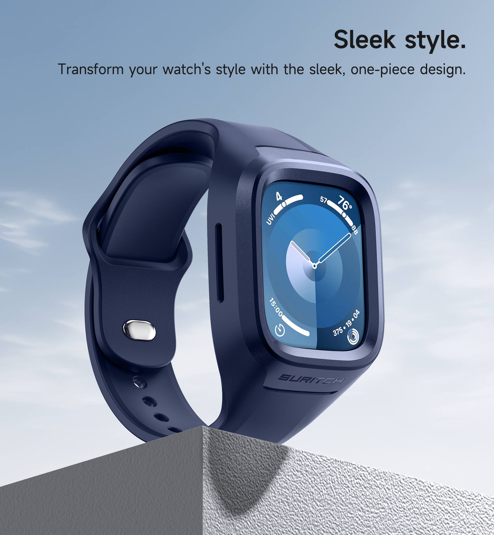 Sleek style. Transform your watch's style with the sleek, one-piece design. A UVI 57 76 BB 15:00 04 375-19.04 - &1 375 SURITCH