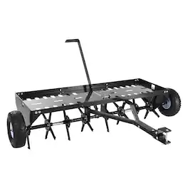 VEVOR - Tow Behind Plug Aerator, 48 in Lawn Core Aerator Tool Universal Hitch, 150lbs Weight Capacity - Black