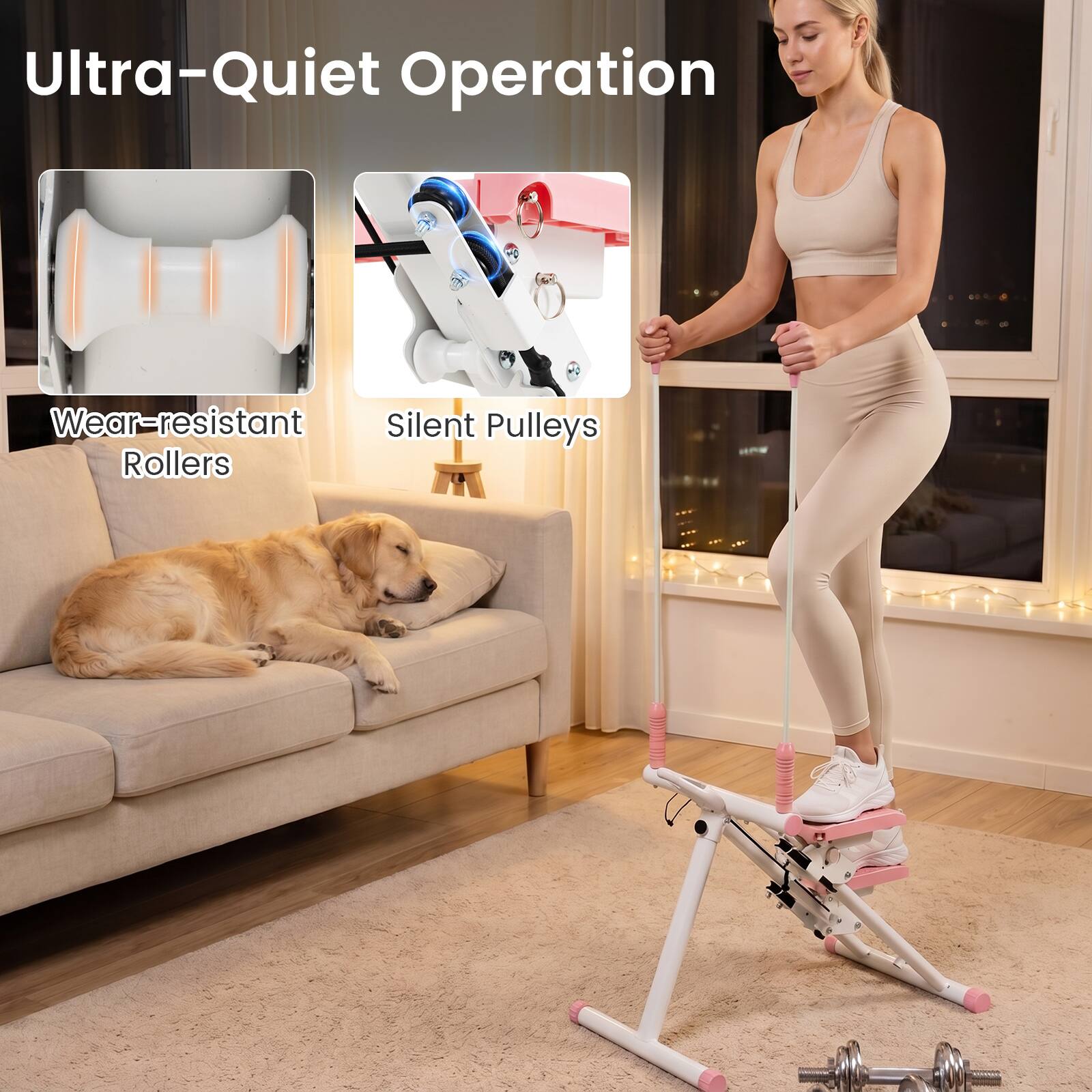 Ultra-Quiet Operation  
Wear-resistant Silent Pulleys Rollers