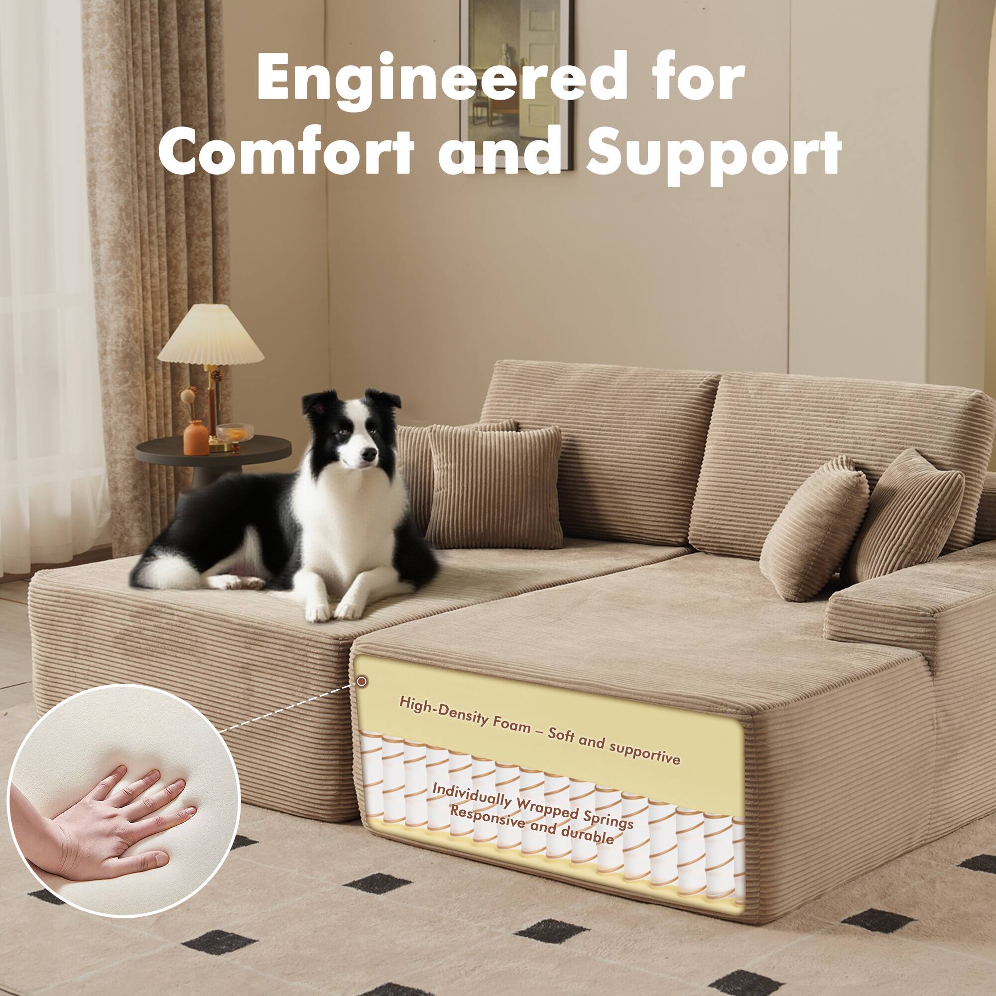 Engineered for Comfort and Support

High-Density Foam – Soft and supportive

Individually Wrapped Springs – Responsive and durable