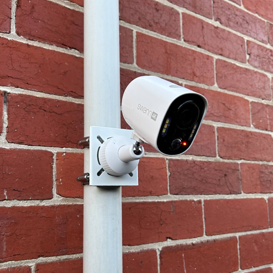 Alt View 12. Swann - Pole Mount for Security Cameras - White.