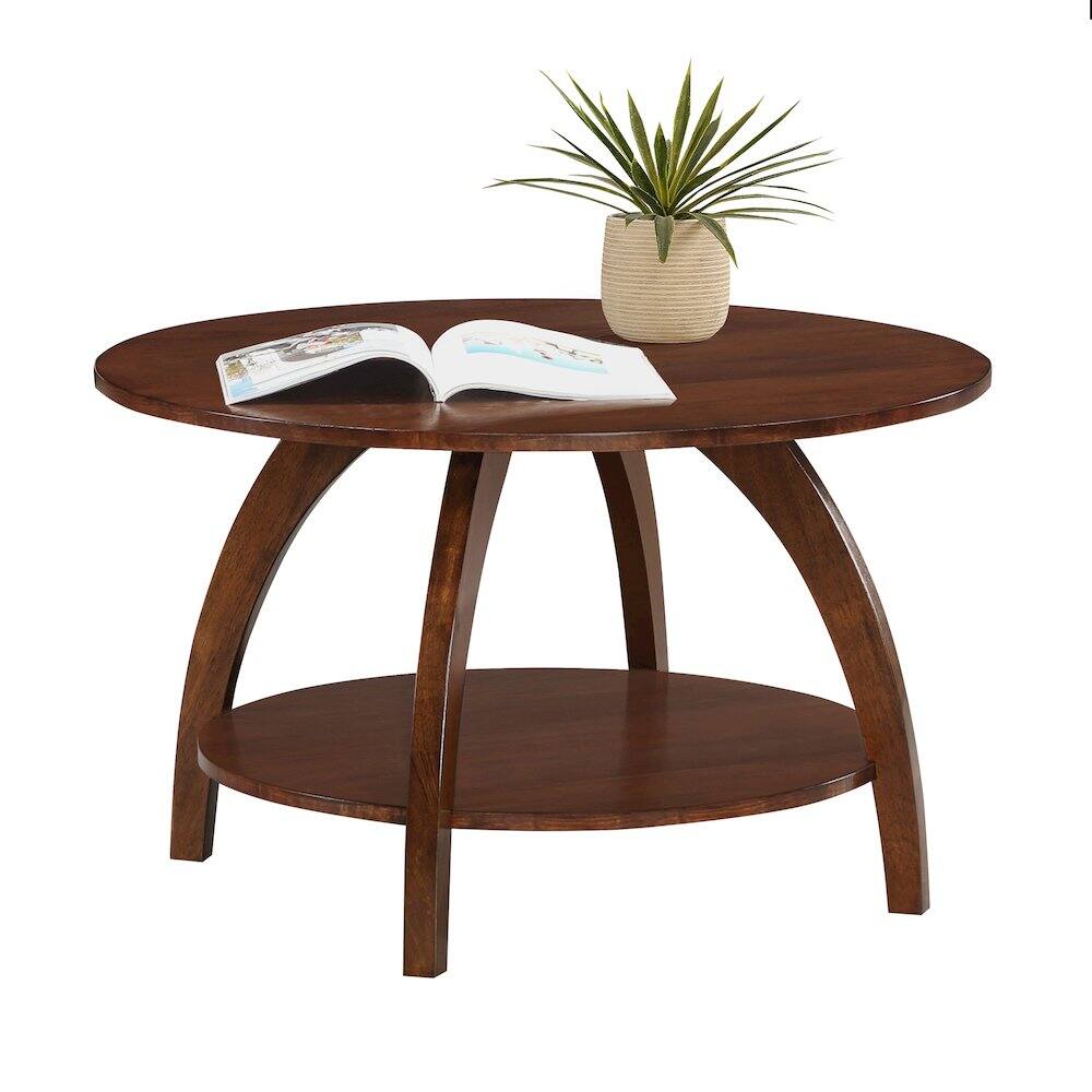 Angle. Convenience Concepts - Aldrin Coffee Table with Shelf - Espresso.