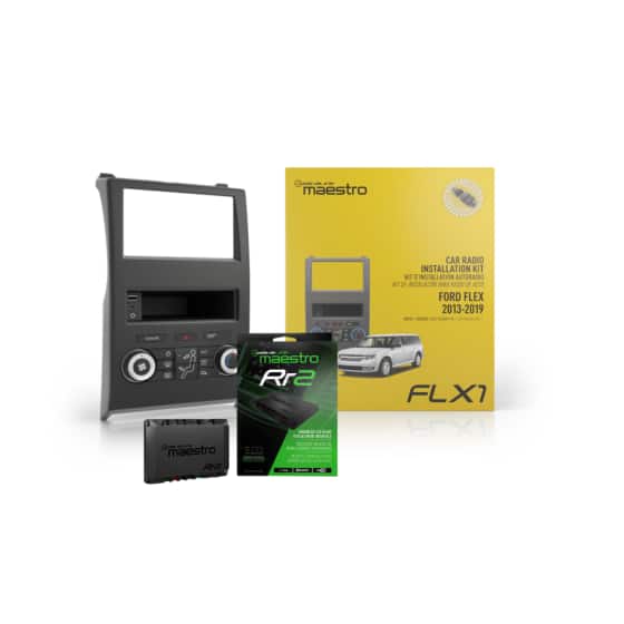Maestro - KIT-FLX1 Radio Replacement Dash Kit For Ford Flex 13-19 Equipped w/Factory 4.3" Screen Bundled with ADS-MRR2 iDa - Black