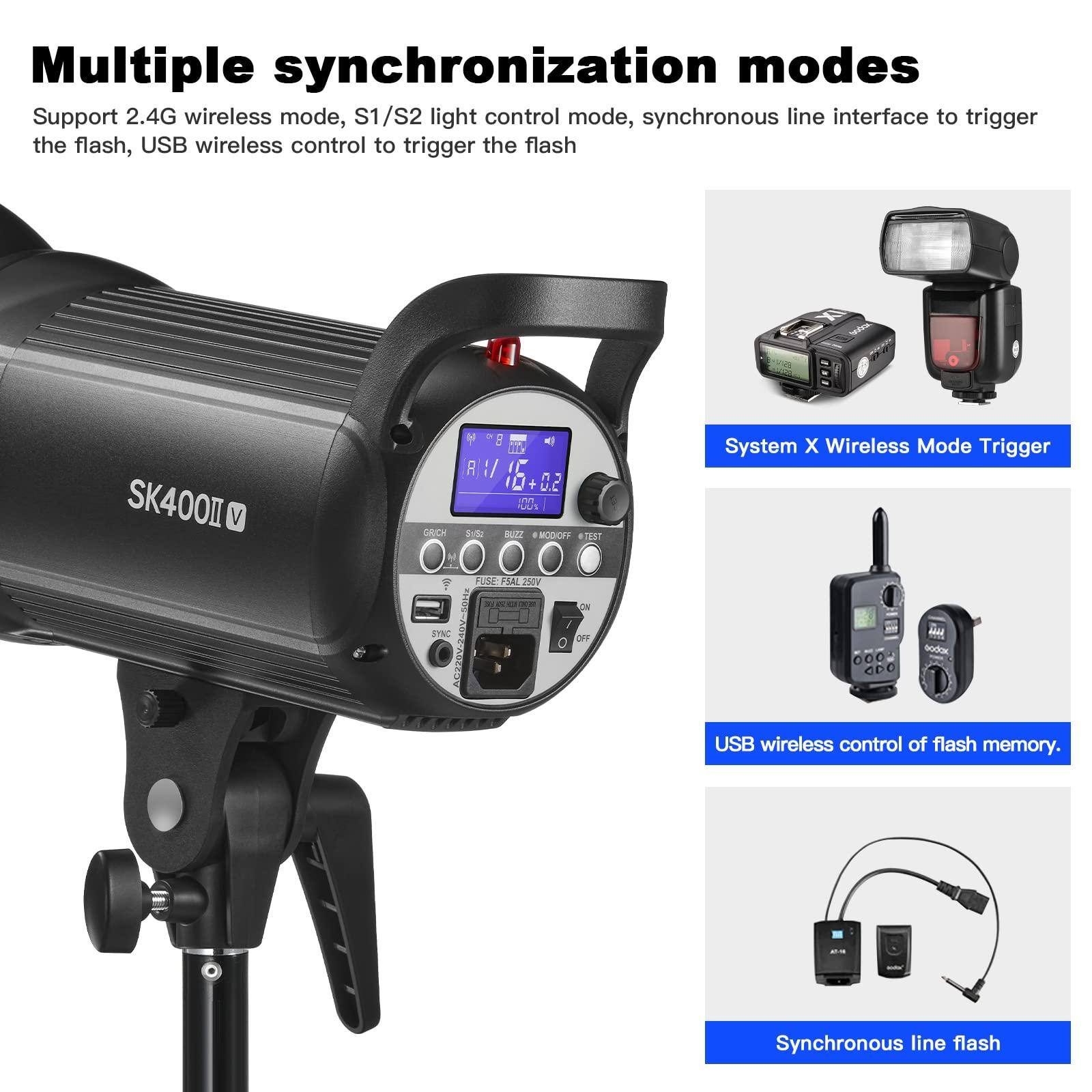 Multiple synchronization modes

Support 2.4G wireless mode, S1/S2 light control mode, synchronous line interface to trigger the flash, USB wireless control to trigger the flash

- System X Wireless Mode Trigger
- USB wireless control of flash memory.
- Synchronous line flash