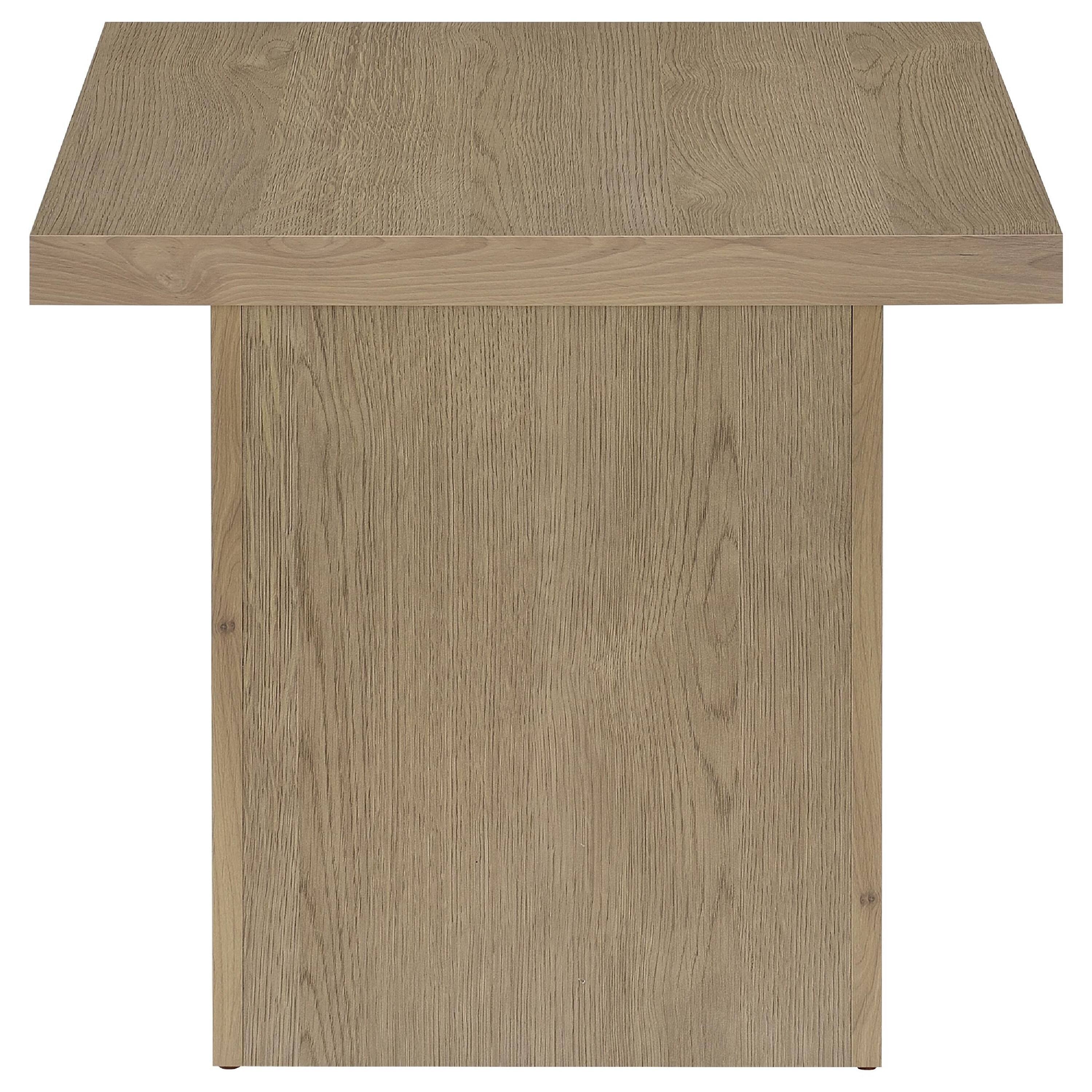 Alt View 2. Manhattan Lane - Darla 2Pc Square Coffee & End Table Set, Block Base, Wood - Latte Brown.