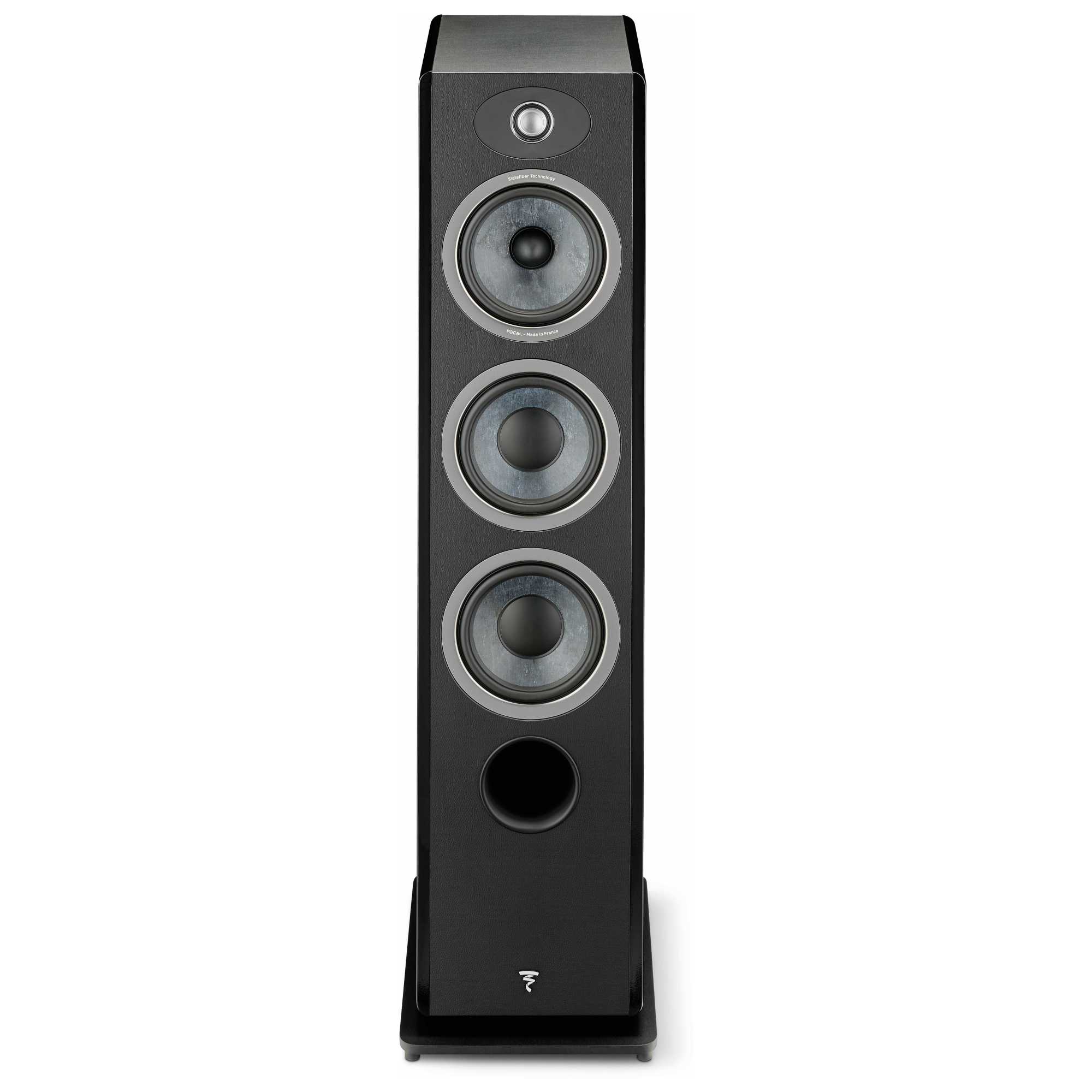 Alt View 3. Focal - Focal Vestia No2 3-Way Floorstanding Loudspeaker finished in Black - Sold Individually - Black/Gray.