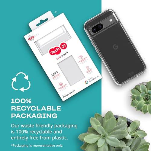 21 Tech EVOCLEAR 12FT fr Pirel Google Pixel Googe 100% RECYCLABLE PACKAGING  
Our waste friendly packaging is 100% recyclable and entirely free from plastic.  
*Packaging is representative only.