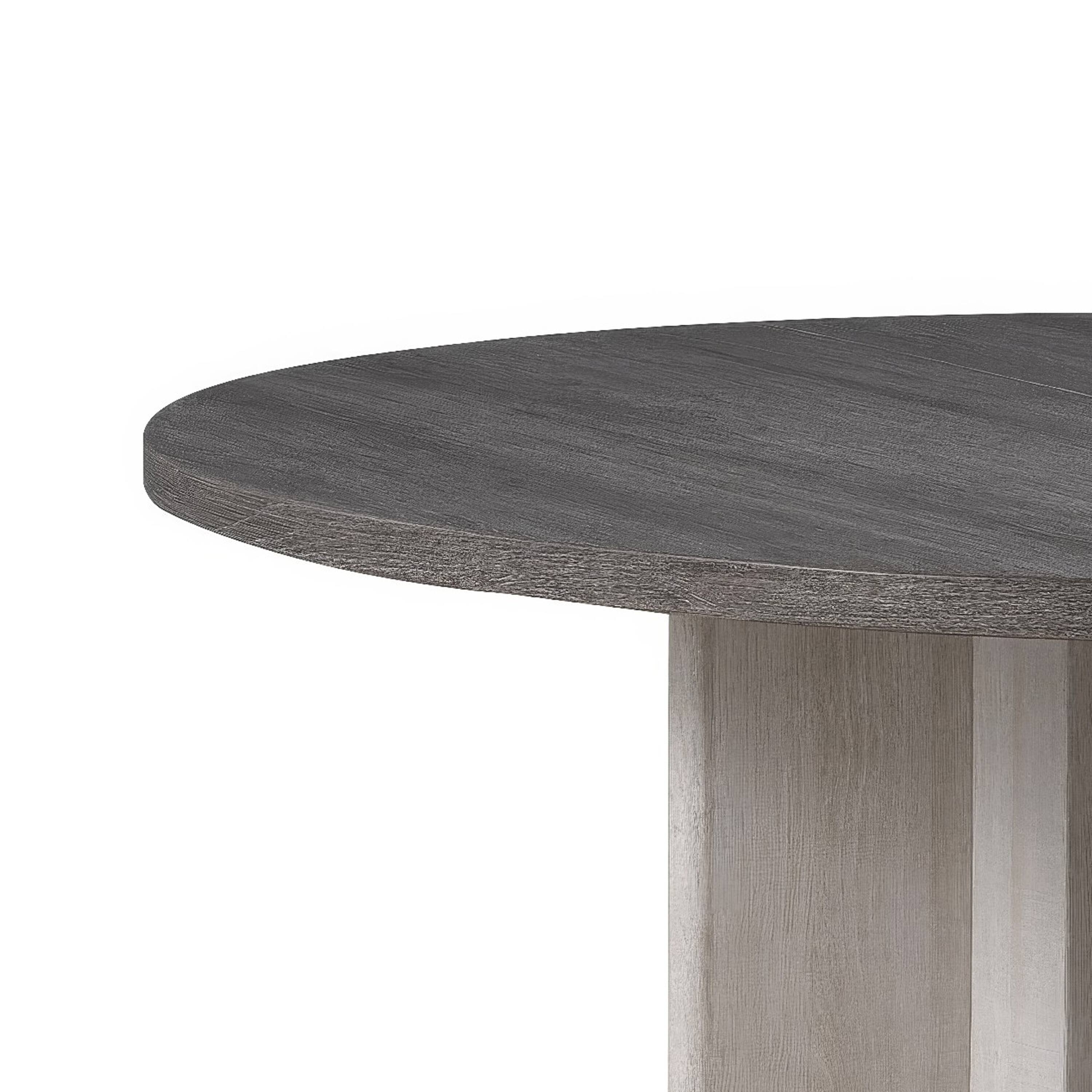 Manhattan Lane Kysa Dining Table, 47 Inch Round Top, Cross U Pedestal ...